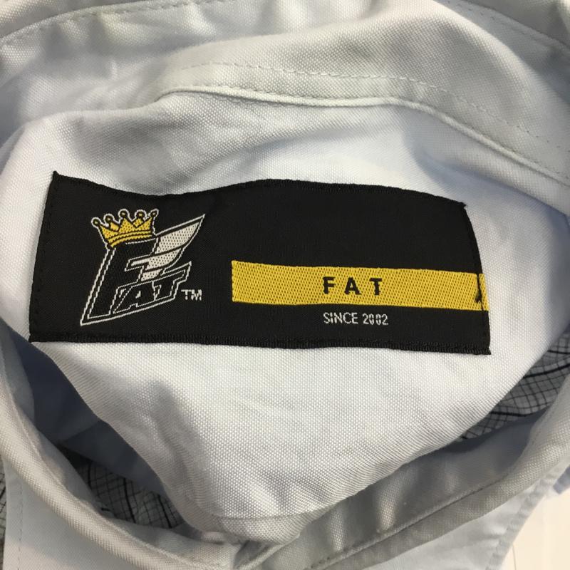 エフエイティー FAT シャツ、ブラウス 長袖 チェック XL 水色 / ライトブルー / X 紺 / ネイビー / メンズ USED 古着 中古 10043029