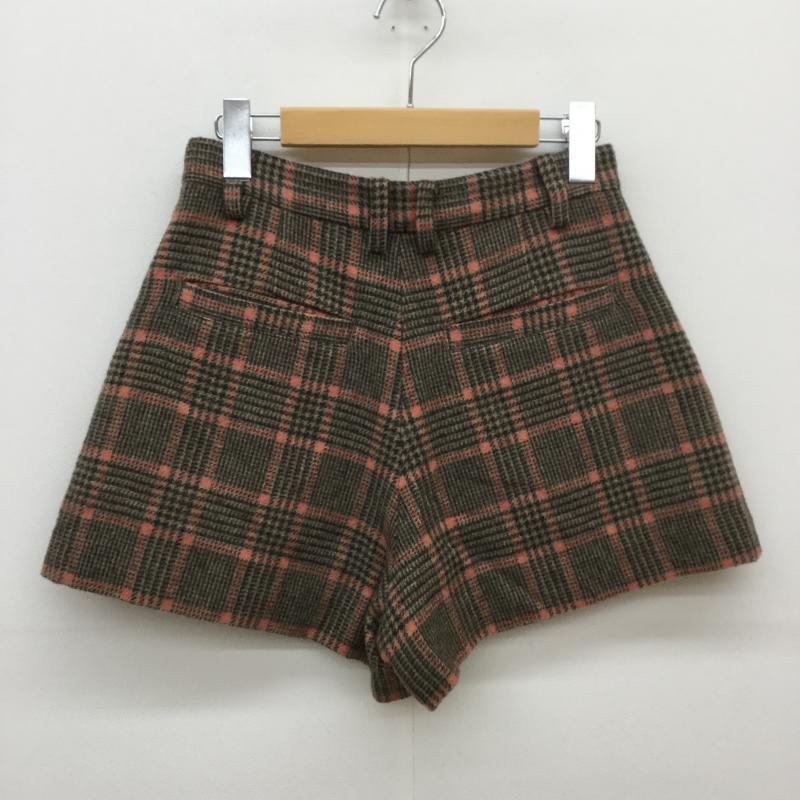 ビュル デ サボン bulle de savon パンツ ショートパンツ FREE チェック 茶 / ブラウン / X 黒 / ブラック / X 桃 / ピンク / レディース USED 古着 中古 10043051