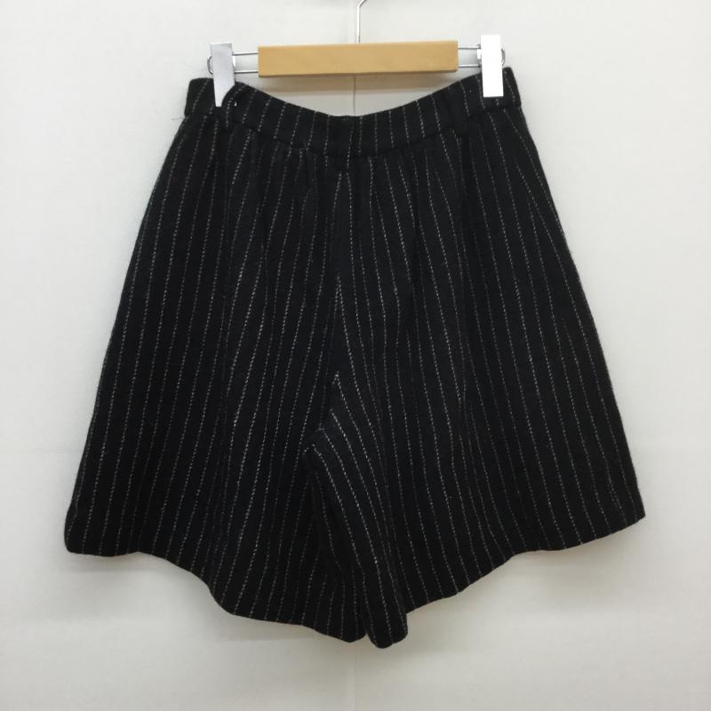 グリーンレーベルリラクシング green label relaxing パンツ ショートパンツ 38 ストライプ 黒 / ブラック / X 白 / ホワイト / レディース USED 古着 中古 10043057