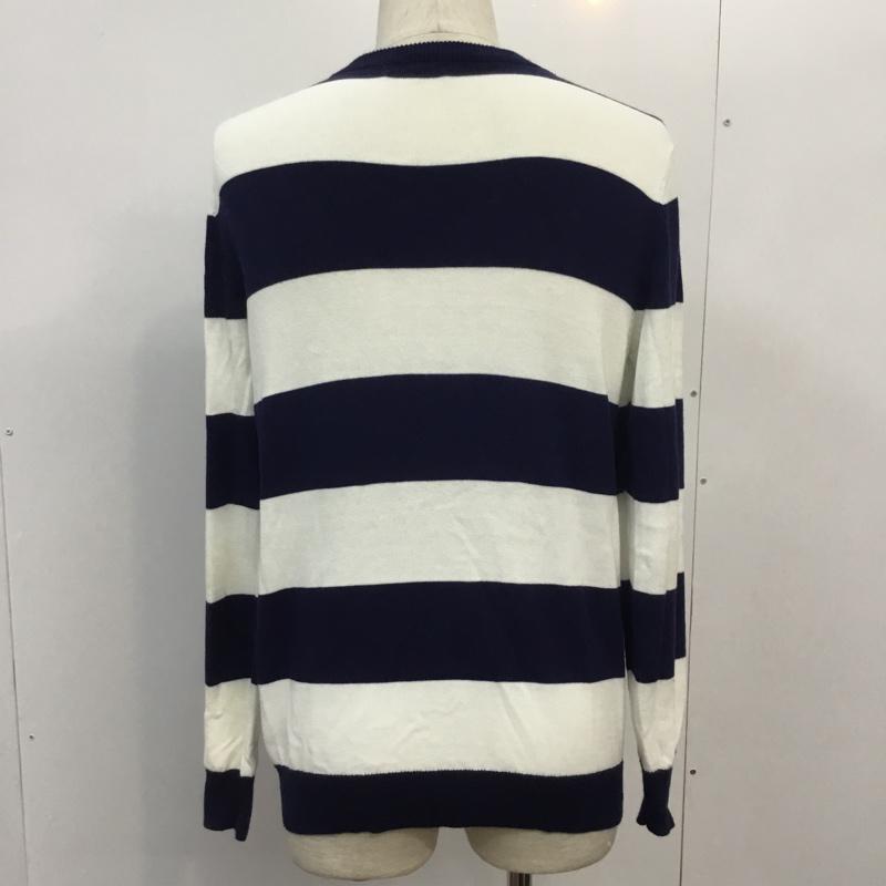 アーバンリサーチ URBAN RESEARCH カーディガン 長袖 ボーダー 38 ボーダー柄 白 / ホワイト / X 紺 / ネイビー / メンズ USED 古着 中古 10043064