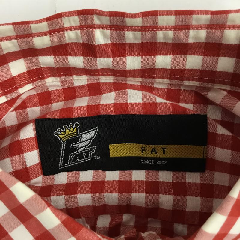 エフエイティー FAT シャツ、ブラウス 長袖 チェックシャツ XL チェック 赤 / レッド / メンズ USED 古着 中古 10043088