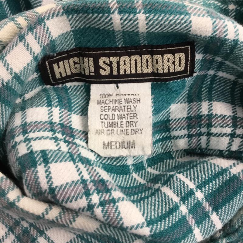 ハイスタンダード HIGH!STANDARD シャツ、ブラウス 長袖 チェック柄 M チェック 緑 / グリーン / X 白 / ホワイト / X 灰 / グレー / メンズ USED 古着 中古 10043125