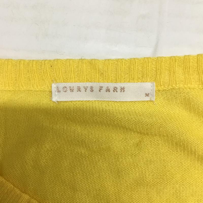ローリーズファーム LOWRYS FARM ニット、セーター 長袖 Vネック M 無地 黄 / イエロー / レディース USED 古着 中古 10043199