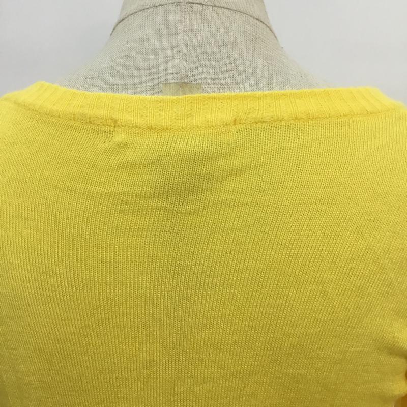 ローリーズファーム LOWRYS FARM ニット、セーター 長袖 Vネック M 無地 黄 / イエロー / レディース USED 古着 中古 10043199