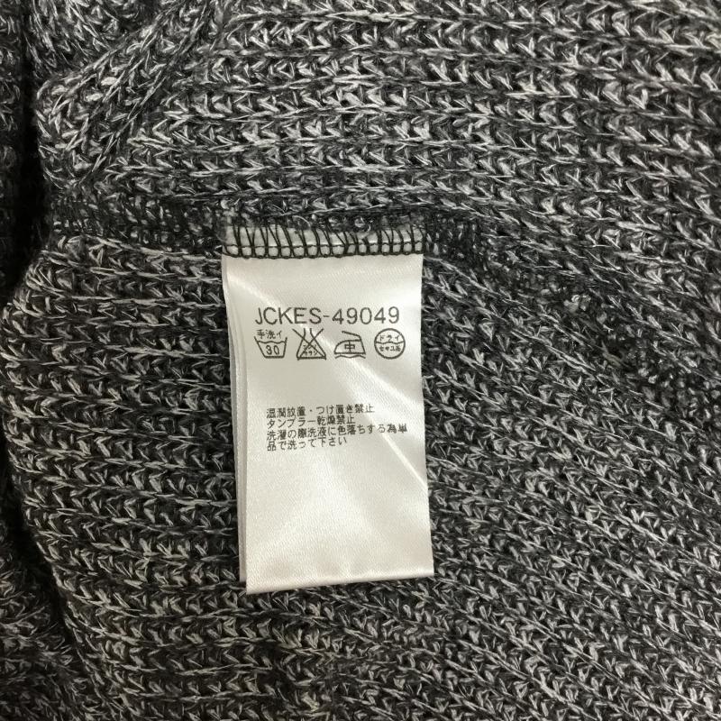 エル ELLE カットソー 長袖 38 無地 X 花柄 ダークグレー / ダークグレー /  レディース USED 古着 中古 10043206