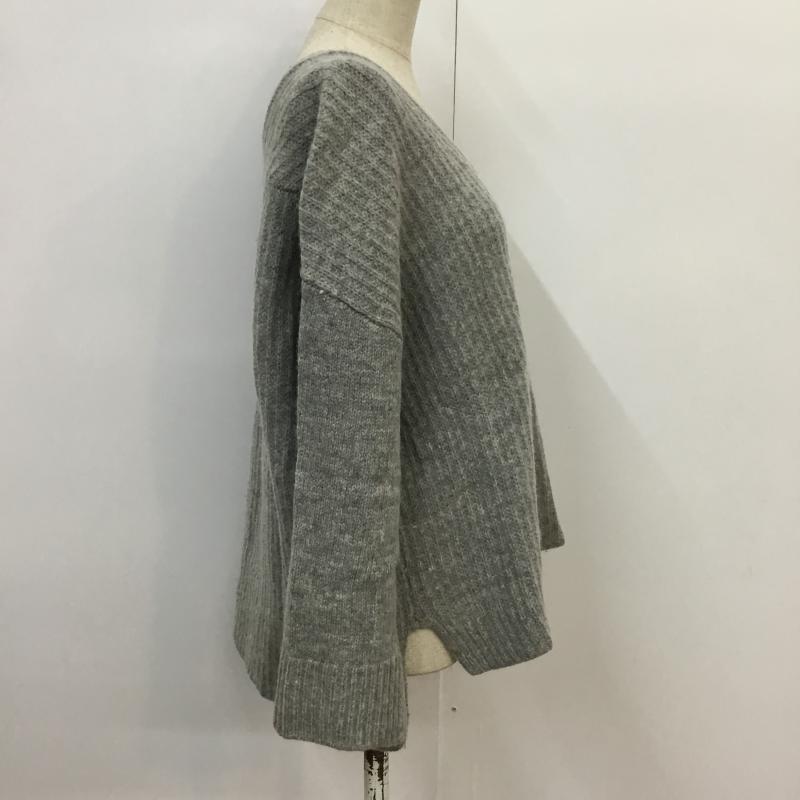 ジーナシス JEANASIS ニット、セーター 長袖 FREE 無地 灰 / グレー / レディース USED 古着 中古 10043227