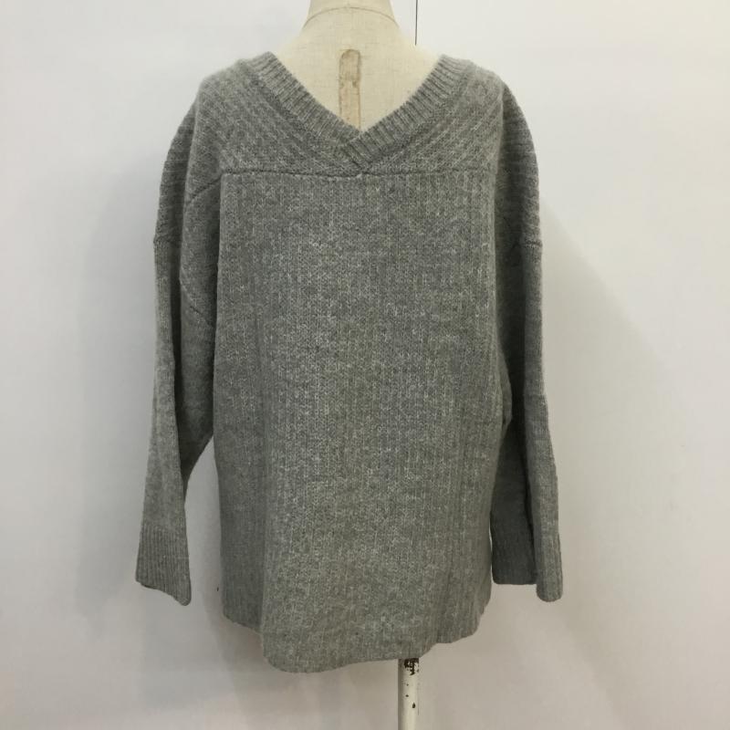 ジーナシス JEANASIS ニット、セーター 長袖 FREE 無地 灰 / グレー / レディース USED 古着 中古 10043227