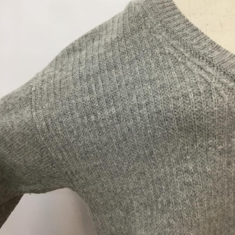ジーナシス JEANASIS ニット、セーター 長袖 FREE 無地 灰 / グレー / レディース USED 古着 中古 10043227