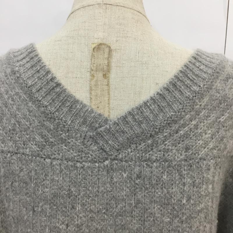 ジーナシス JEANASIS ニット、セーター 長袖 FREE 無地 灰 / グレー / レディース USED 古着 中古 10043227