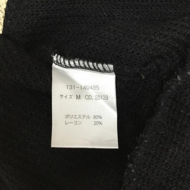 イング INGNI ニット、セーター 半袖 M 無地 ベージュ / ベージュ / X 黒 / ブラック / レディース USED 古着 中古 10043236