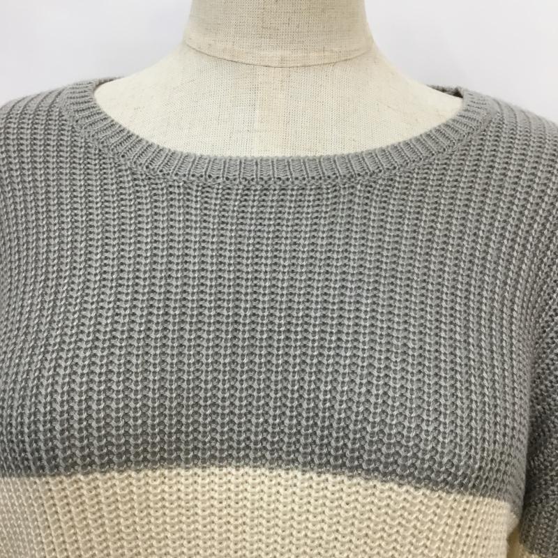 YEVS YEVS ワンピース ひざ丈スカート 無地 灰 / グレー / X 白 / ホワイト / レディース USED 古着 中古 10043249