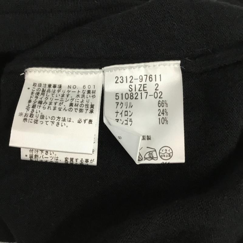 ビッキー VICKY ニット、セーター 長袖 2 無地 黒 / ブラック / レディース USED 古着 中古 10043422