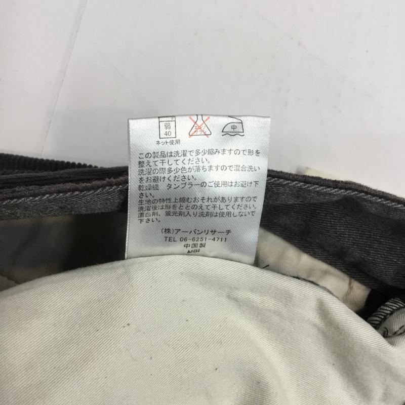 アーバンリサーチ URBAN RESEARCH ボトムス ボトムス 刺繍コーデュロイパンツ タグ付き 36 刺繍 X 無地 チャコールグレー / チャコールグレー / メンズ USED 古着 中古 10043509