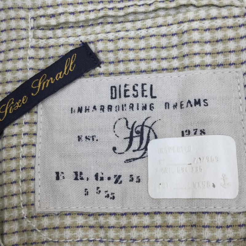ディーゼル DIESEL シャツ、ブラウス 長袖 白 / ホワイト / X ベージュ / ベージュ / X 紫 / パープル / メンズ USED 古着 中古 10043584