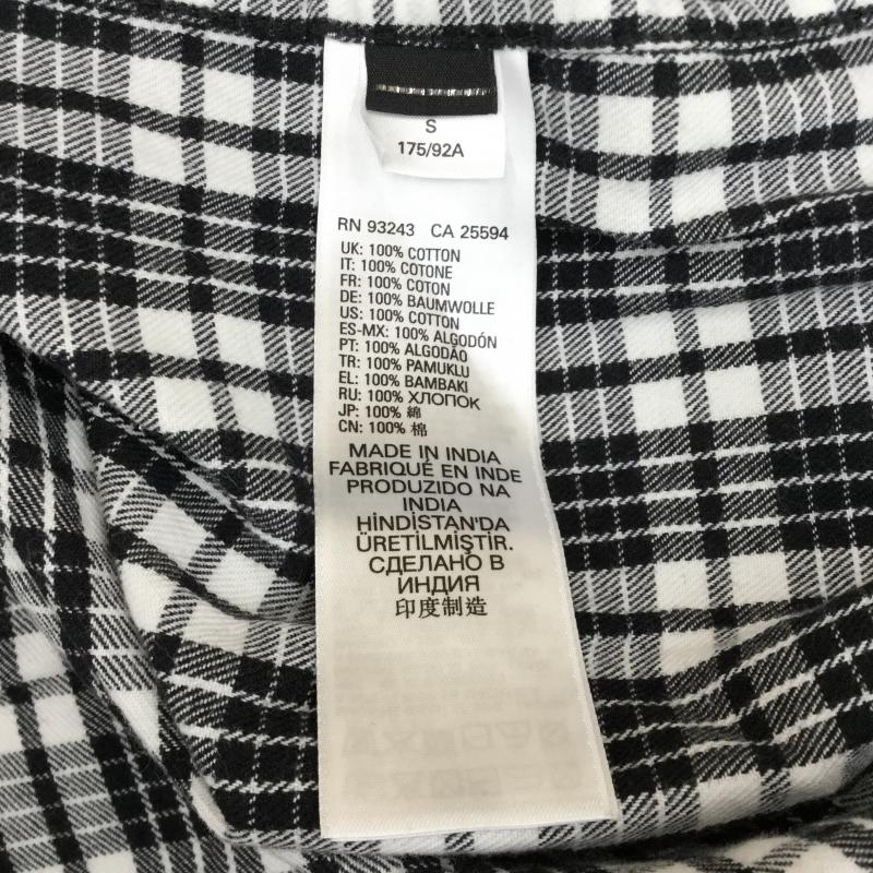 ディーゼル DIESEL シャツ、ブラウス 長袖 S チェック 白 / ホワイト / X 黒 / ブラック / メンズ USED 古着 中古 10043590