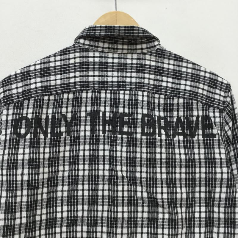 ディーゼル DIESEL シャツ、ブラウス 長袖 S チェック 白 / ホワイト / X 黒 / ブラック / メンズ USED 古着 中古 10043590