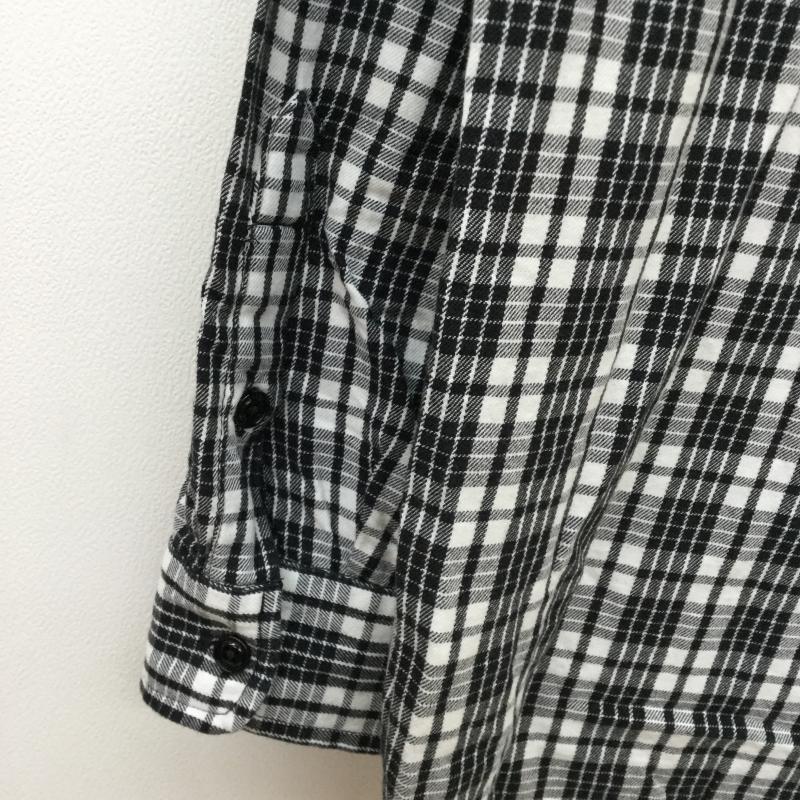 ディーゼル DIESEL シャツ、ブラウス 長袖 S チェック 白 / ホワイト / X 黒 / ブラック / メンズ USED 古着 中古 10043590