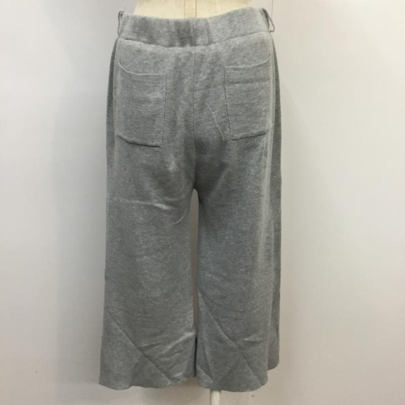 ミスティウーマン mysty woman ボトムス ボトムス 半端丈 ニットパンツ FREE 無地 灰 / グレー / レディース USED 古着 中古 10043914