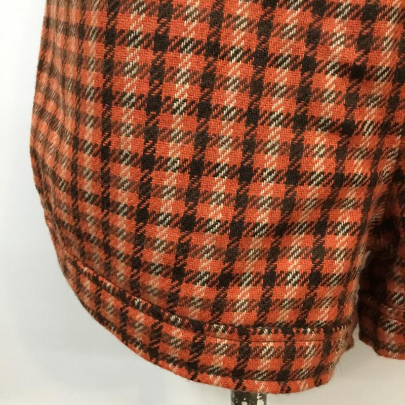 シュカ SHUCA パンツ ショートパンツ チェック タグ付 M チェック 橙 / オレンジ / レディース USED 古着 中古 10043915