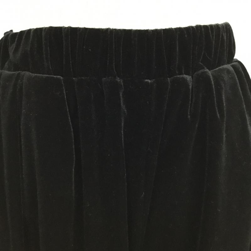 レトロガール RETRO GIRL パンツ スラックス ベロアパンツ ワイドパンツ タグ付 M 無地 黒 / ブラック / レディース USED 古着 中古 10043943