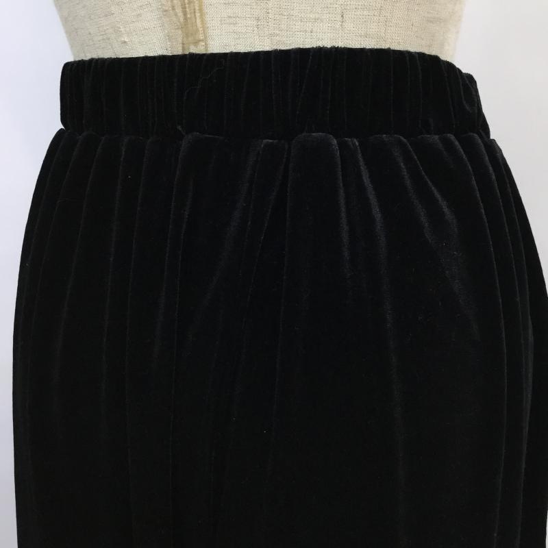 レトロガール RETRO GIRL パンツ スラックス ベロアパンツ ワイドパンツ タグ付 M 無地 黒 / ブラック / レディース USED 古着 中古 10043943
