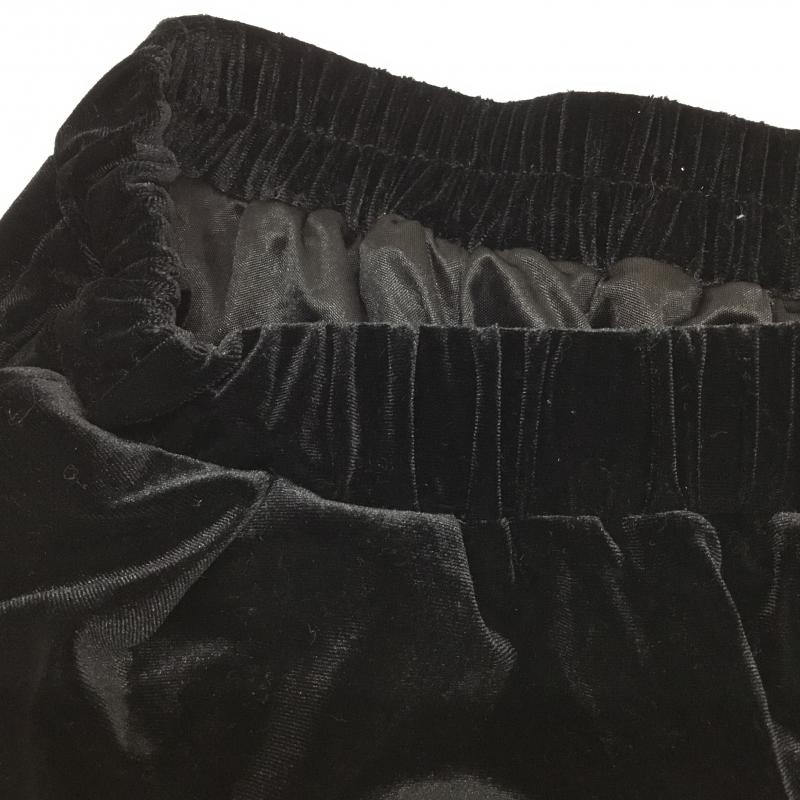 レトロガール RETRO GIRL パンツ スラックス ベロアパンツ ワイドパンツ タグ付 M 無地 黒 / ブラック / レディース USED 古着 中古 10043943