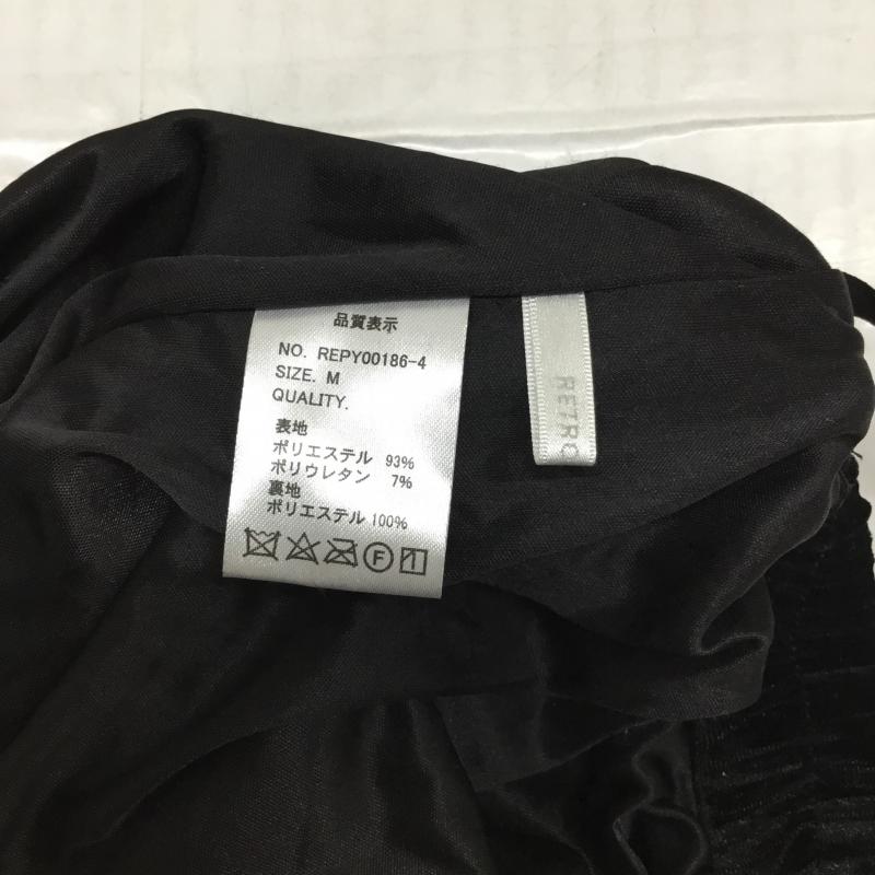 レトロガール RETRO GIRL パンツ スラックス ベロアパンツ ワイドパンツ タグ付 M 無地 黒 / ブラック / レディース USED 古着 中古 10043943