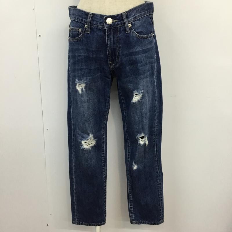 イング INGNI パンツ デニム、ジーンズ ダメージデニム M 無地 インディゴ / インディゴ / レディース USED 古着 中古 10044160