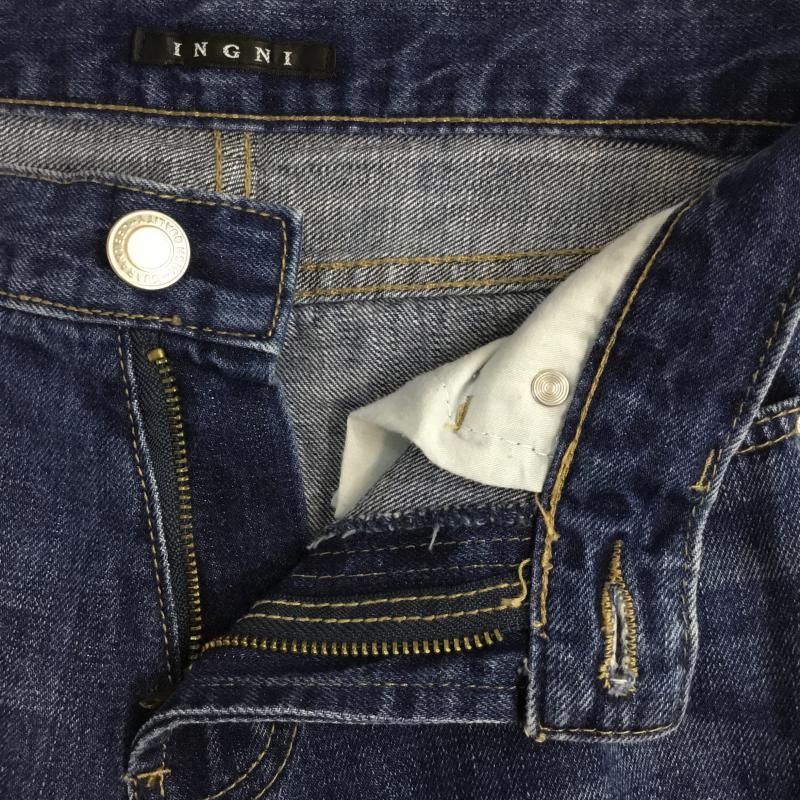 イング INGNI パンツ デニム、ジーンズ ダメージデニム M 無地 インディゴ / インディゴ / レディース USED 古着 中古 10044160