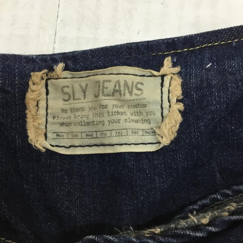 スライジーンズ SLY JEANS パンツ デニム、ジーンズ ダメージ加工 2 無地 X ダメージ加工 インディゴ / インディゴ / レディース USED 古着 中古 10044366
