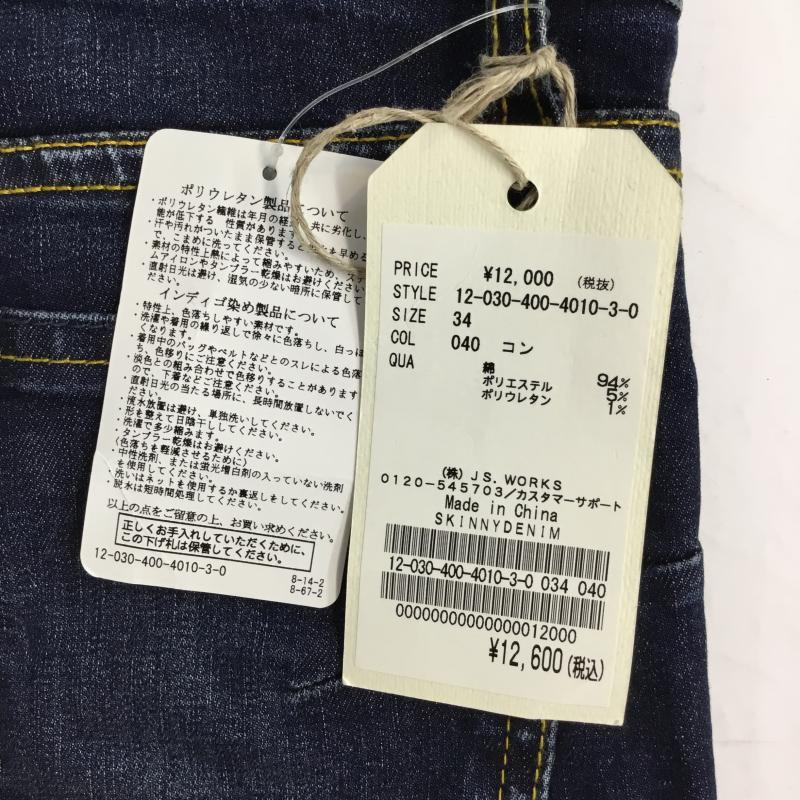 ジャーナルスタンダード JOURNAL STANDARD パンツ デニム、ジーンズ タグ付 34 無地 インディゴ / インディゴ / レディース USED 古着 中古 10044379