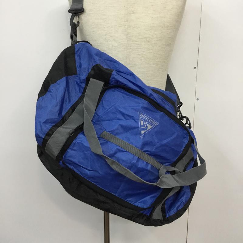 シアトルスポーツ SEATTLE SPORTS ボストンバッグ ボストンバッグ ロゴ、文字 黒 / ブラック / X 青 / ブルー / メンズ USED 古着 中古 10044645