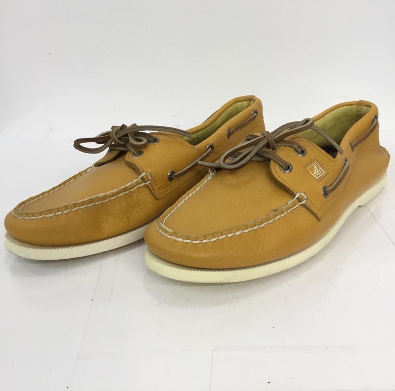 スペリー トップサイダー Sperry Top-Sider カジュアルシューズ カジュアルシューズ デッキシューズ SIZE:11 1/2 M 箱無 無地 橙 / オレンジ / メンズ USED 古着 中古 10044661