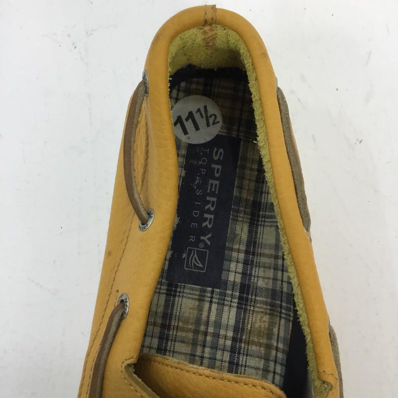 スペリー トップサイダー Sperry Top-Sider カジュアルシューズ カジュアルシューズ デッキシューズ SIZE:11 1/2 M 箱無 無地 橙 / オレンジ / メンズ USED 古着 中古 10044661