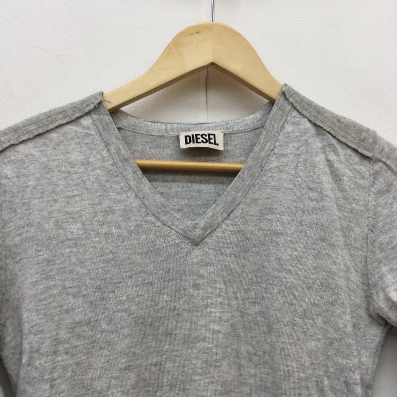 ディーゼル DIESEL ニット、セーター 長袖 Vネックニット XS 灰 / グレー / メンズ USED 古着 中古 10044761