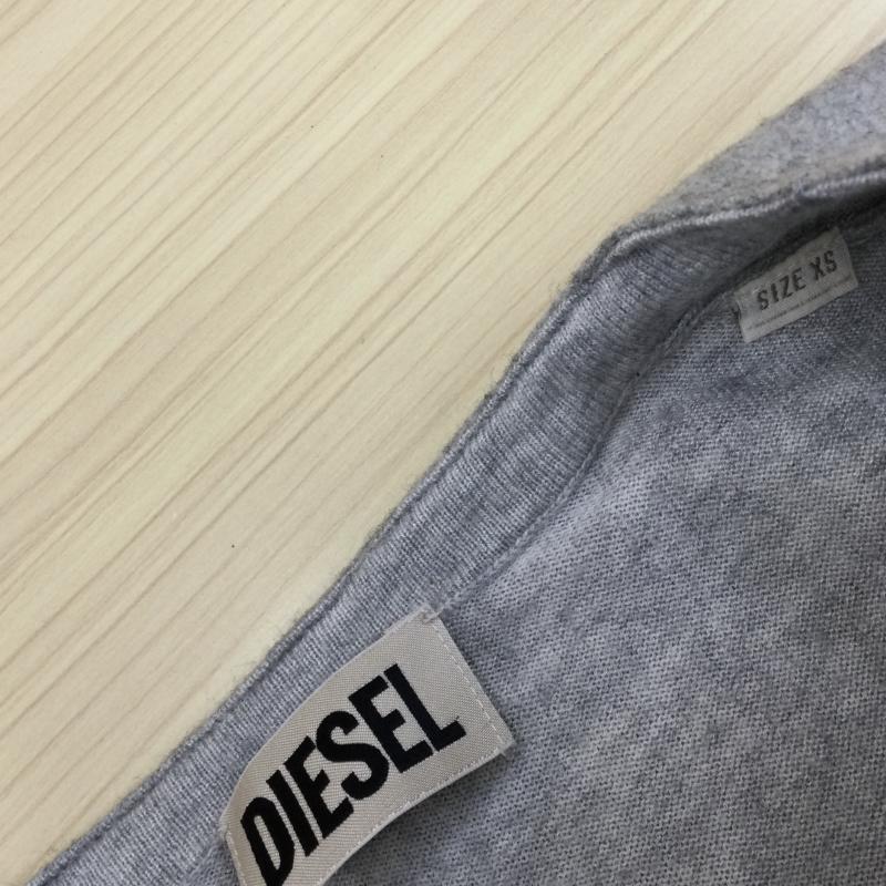 ディーゼル DIESEL ニット、セーター 長袖 Vネックニット XS 灰 / グレー / メンズ USED 古着 中古 10044761