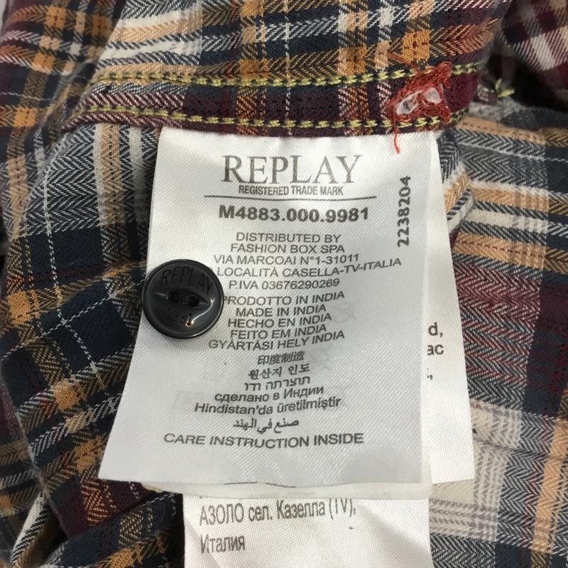 リプレイ REPLAY シャツ、ブラウス 長袖 チェックシャツ チェック マルチカラー / マルチカラー / メンズ USED 古着 中古 10044834