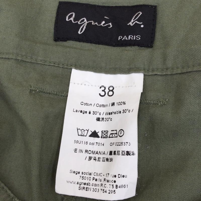アニエス・ベー agnes b. スカート ミニスカート 38 カーキ / カーキ / レディース USED 古着 中古 10044884