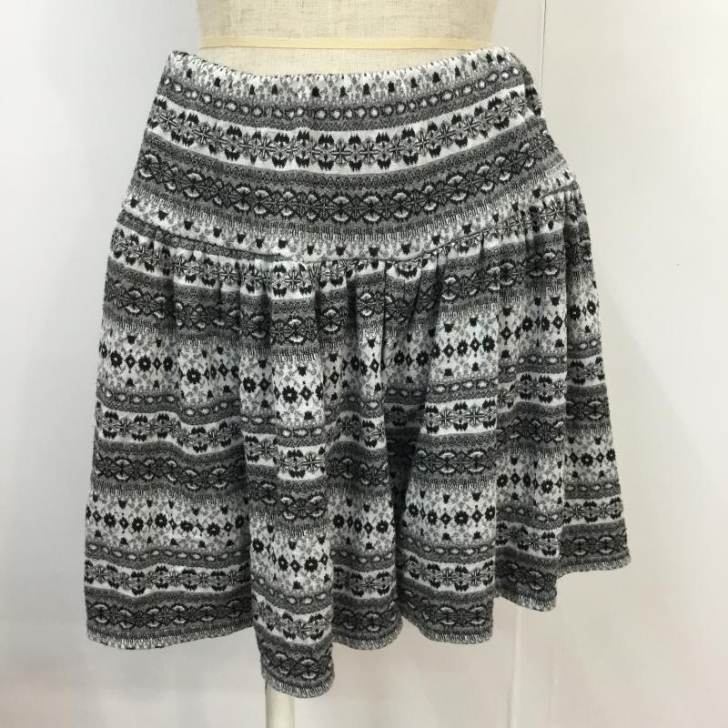 シュカ SHUCA パンツ ショートパンツ M 総柄 白 / ホワイト / X 黒 / ブラック / レディース USED 古着 中古 10044919