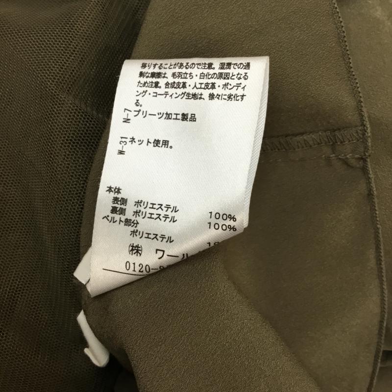インデックス index スカート ひざ丈スカート M 無地 カーキ / カーキ / レディース USED 古着 中古 10044959