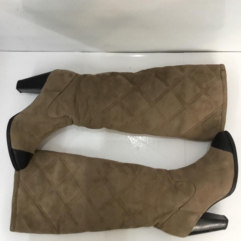 ビッキー VICKY ブーツ ロングブーツ キルティング SIZE:S 箱無 S 無地 ベージュ / ベージュ / X 黒 / ブラック / レディース USED 古着 中古 10044978