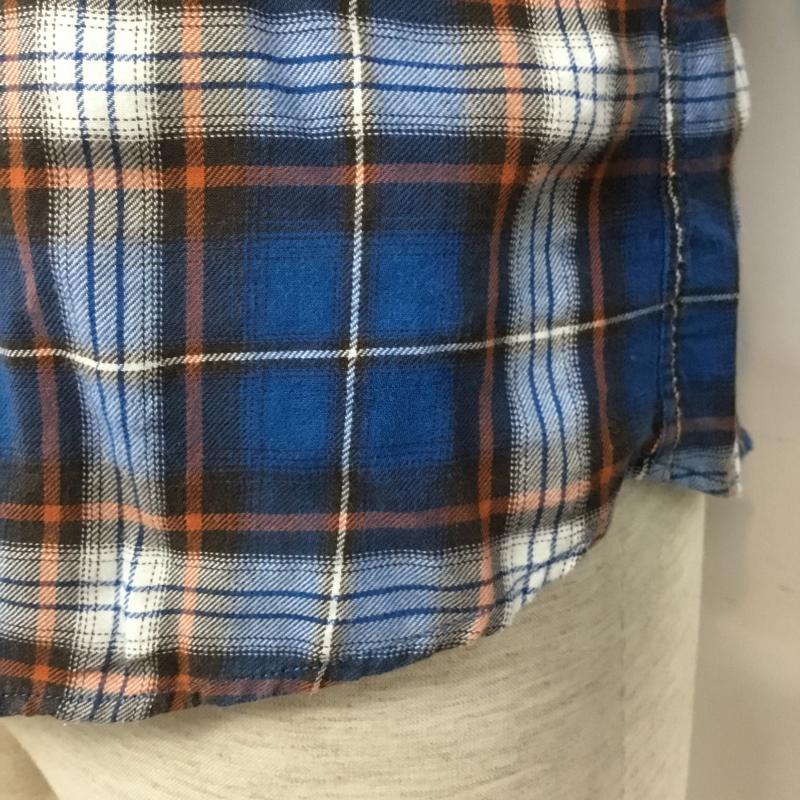 ビームス BEAMS シャツ、ブラウス 長袖 チェック S チェック 白 / ホワイト / X 青 / ブルー / X 橙 / オレンジ / メンズ USED 古着 中古 10044998