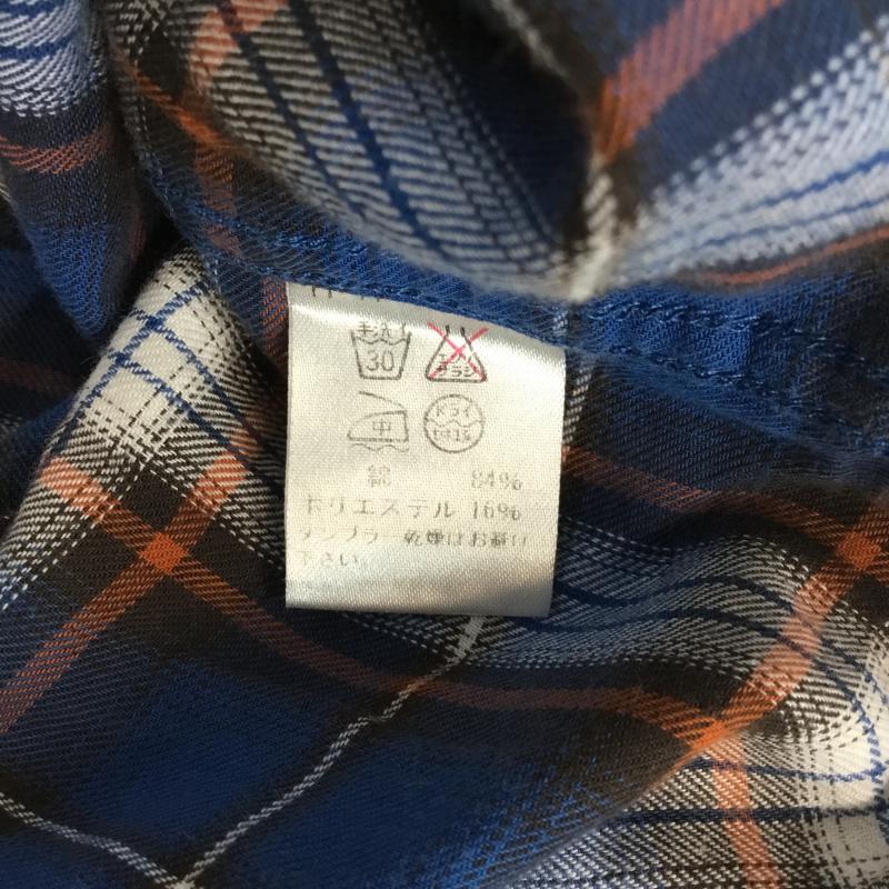 ビームス BEAMS シャツ、ブラウス 長袖 チェック S チェック 白 / ホワイト / X 青 / ブルー / X 橙 / オレンジ / メンズ USED 古着 中古 10044998