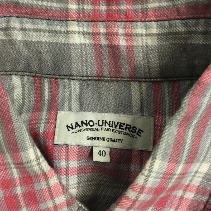 ナノユニバース nano・universe シャツ、ブラウス 七分袖 チェック 40 チェック マルチカラー / マルチカラー / メンズ USED 古着 中古 10045002