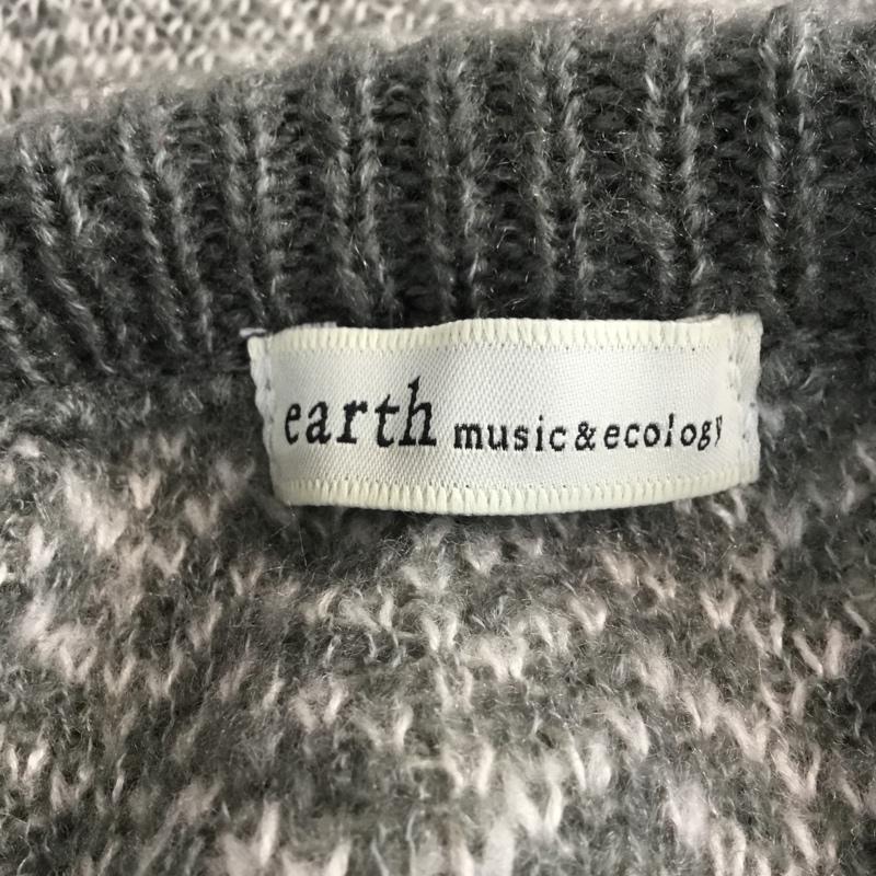 アースミュージックアンドエコロジー earth music&ecology ニット、セーター 長袖 FREE 無地 灰 / グレー / レディース USED 古着 中古 10045020