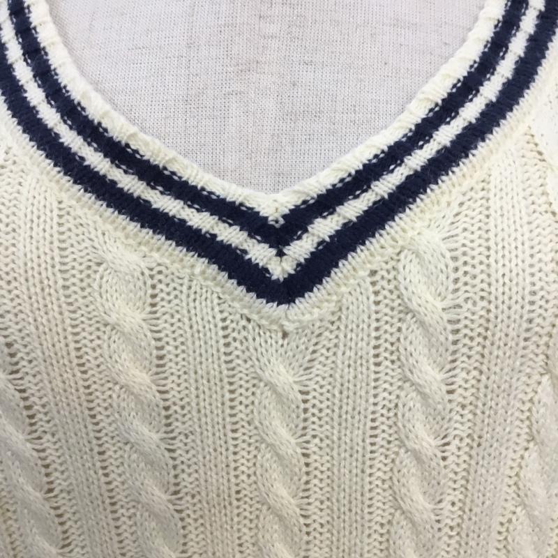 オリーブデオリーブ OLIVE des OLIVE ニット、セーター 長袖 4L 無地 オフホワイト / オフホワイト / レディース USED 古着 中古 10045024