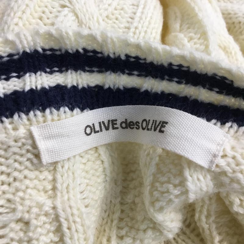オリーブデオリーブ OLIVE des OLIVE ニット、セーター 長袖 4L 無地 オフホワイト / オフホワイト / レディース USED 古着 中古 10045024