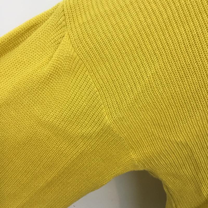 レトロガール RETRO GIRL ニット、セーター 長袖 タグ付 ボリュームタックニット M 無地 黄 / イエロー / レディース USED 古着 中古 10045027