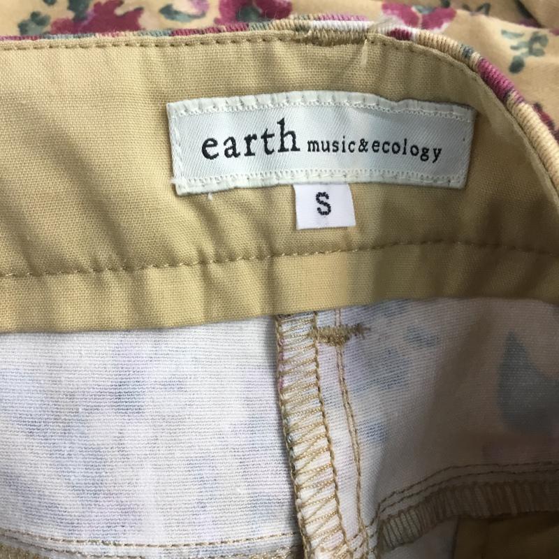 アースミュージックアンドエコロジー earth music&ecology ボトムス ボトムス フラワーテパードパンツ タグ付 S 総柄 ベージュ / ベージュ / レディース USED 古着 中古 10045147
