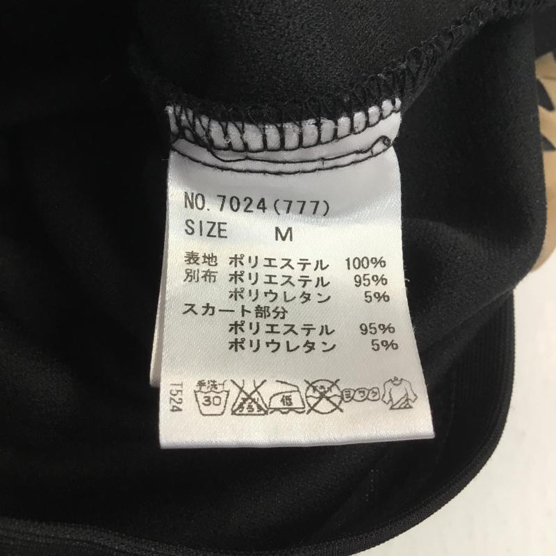 セシルマクビー CECIL McBEE ワンピース ミニスカート ドット 水玉 七分丈 M 無地 X ドット 黒 / ブラック / X 茶 / ブラウン / レディース USED 古着 中古 10045194
